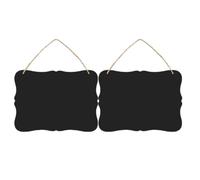 2 Pièces Panneau Décoratif Mural en Bois Tableau Noir Double Face | Message ou Notice, Suspendu avec Corde en Lin, Décor Photo, Accessoire Mural Artisanal