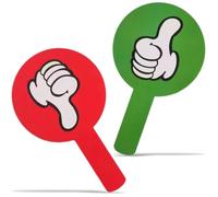 2 Pièces Panneau électoral Oui Non - de palettes oui non pour la salle de classe, jeu de vraies palettes souples | Palettes vertes et rouges pour voter et enseigner,pour école Primaire et Maternelle