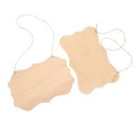 2 Pièces Panneau en Bois Vierge Soi-même pour Décoration Élégante | Surface Lisse, Écriture et Peinture Possibles, Style Simple, Usage Jardin ou Café, Bois Non Poli