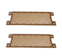 2 Pièces Panneau en Filet Grimpeur pour Habitat de Crabe, Plastique Marron | Fixation par Ventouse, Surface Lisse sans Outil, Décor D’aquarium, pour Geckos, Grenouilles et Escargots