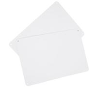 2 Pièces Panneau Métallique Vierge en Tôle, 4 Trous Prépercés | Surface Blanche à Peindre, Usage Intérieur et Extérieur, pour Chantier, Bureau et Porte