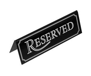 2 Pièces Panneau Réservé pour Table, Recto Verso Élégant | Cadre Noir Bord Blanc, Usage pour Chaises et Tables, Hôtels, Banquets, Conférences