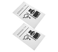 2 Pièces Panneau Toilette Accessibilité en Alliage D'aluminium | Signalétique Inclusive, Finition Mate Antireflet, Normes D'inspection, Pose sur Carrelage ou Murs Peints