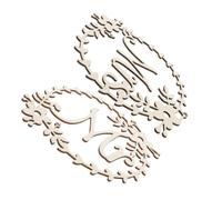 2 Pièces Panneaux de Chaise Mariage Mr et Mrs en Bois