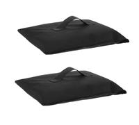 2 Pièces Paquet D’Ancre Lestés pour Filets de Sport, 34x23cm, Noir | Oxford Résistant aux Intempéries, Poids Réglables en Sable, Portable et Léger, pour Hockey et Baseball