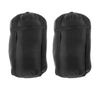 2 Pièces Paquet de Compression pour Couchage de Voyage Oxford Noir | Grosse Capacité, Étanche et Robuste, pour Randonnée et Voyage, Compatible Veste et Matelas