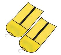 2 Pièces Paquet de Rangement pour Perruques avec Crochet Pvc Jaune | Étanche, Suspendu, Léger, pour Extensions de Cheveux et Multiples Mèches