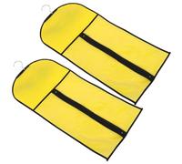 2 Pièces Paquet de Rangement pour Perruques Suspendu Pvc Jaune | Organisateur Minimaliste, pour Plusieurs Mèches, Stockage Pratique et Portable