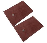 2 Pièces Paquet de Transport pour Bible, Étui à Écritures | Doublure Velours, Large Ouverture, Fermoir à Pression, Style Tibétain Élégant, Couleur Café