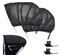2 Pièces Pare-Soleil Voiture Bébé, Pare-Soleil de fenêtre de Voiture Extensible et Respirant Chaussette Voiture Soleil par Bloquer Les Rayons UV Anti-moustiquaire pour fenêtre latérale de Voiture