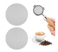 2 Pièces Passoire à Expresso, Passoire à Expresso Réutilisable en Acier Inoxydable, Puck Tamis de 51 mm, Épaisseur 1,7 mm 150 µm, pour Filtre à Café de Barista (51 mm)