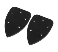 2 Pièces Patin D’Interface Triangulaire 5 Trous pour Ponceuse, Mousse | Fibre Polyester et Nylon, Surface Texturée, Fixation Rapide du Papier Abrasif, Résiste aux Replis des Bords