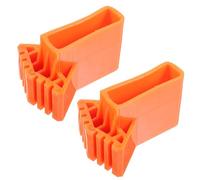 2 Pièces Patins Antidérapants, Orange en Plastique Caoutchouc | Surface Texturée, Accessoire Portable, Adapté aux Échelles Pliantes, Chantiers et Entretien Intérieur, Pose Simple et Solide