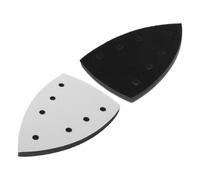 2 Pièces Patins de Ponçage Triangulaires à 7 Trous en Mousse, Adhésif | Interface Triangulaire, Surface Microperforée, Installation sans Outil, Stabilité Renforcée pour Meubles
