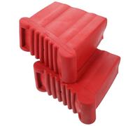 2 Pièces Patins pour Pieds D'escabeau en Caoutchouc Rouge | Surface Texturée, Contact 3,54x3,26 Po, pour Bunk Beds et Chaises de Marche