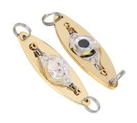 2 Pièces Pêche Leurre LED Leurre de Pêche Lumière Forme des Yeux Artificiel Clignotant Lumière Appat sous-Marin Leurre Lampe