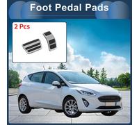 2 Pièces Pédales De Pieds Couvre-Pédales D'Accélérateur Pour Ford Fiesta 2007-2012 En Acier Inoxydable Tons Argentés