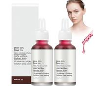 2 pièces Peeling Visage Puissant, Exfoliant Visage, Solution de Peeling 30% AHA + 2% BHA, Exfoliant, Réduit les Points Noirs, les Pores Hydrater la Peau, Convient à Une Variété de Types de Peau