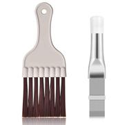 2 Pièces Peigne à Ailettes de Climatiseur Condenseur,Brosse de Nettoyage Climatiseur pour Nettoyage Radiateur, Serpentins de Réfrigérateur,kit Nettoyeur Climatisation,Peigne à Condensateur Nettoyeur