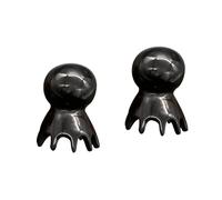 2 Pièces Peigne à Cheveux En Corne De Yak Masseur Cuir Chevelu Peigne En Corne De Massage De La Tête à La Main Portatif Noir Consommation De Klaxon