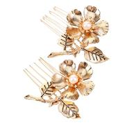 2 Pièces Peigne à Cheveux Fleuri, Style Vintage Élégant | Paire Coordonnée, pour Chignon et Tresse, Thème Mariage, Soirée Fiançailles, Thé