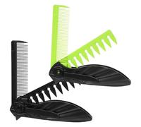 2 Pièces Peigne À Moustache Et Barbe, Brosse À Barbe Compacte Peigne De Poche Pliant Accessoire De Rasage Pour Hommes Et Femmes, 22x4cm