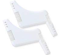 2 Pièces Peigne Barbe Homme, Beard Shaping Template Tool & Comb, Peigne Sculptant Barbe Taillee Et Entretenue, Barber Tools Pochoir À Barbe,Accessoire De Guide De Rasage Pour Contour Barbe, [Z1353]