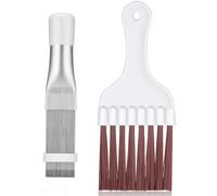 2 Pièces Peigne d'Aileron de Condensateur de Climatiseur en Acier Inoxydable, Brosse de Nettoyage pour Condenseur de Climatiseur, Outil de réparation de Refroidisseur d'évaporateur