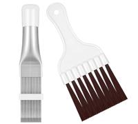 2 Pièces Peigne de Condenseur de Climatiseur Peigne,Brosse de Nettoyage à Ailettes Inoxydable Fouet de Nettoyeur d'Aileron Pour Bobines de Réfrigérateur Radiateur d'Évaporateur