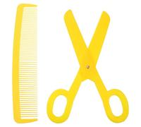 2 Pièces Peigne Extra Large en Plastique Jaune pour Halloween, Accessoires | Accessoires de Scène pour Costumes, Jeux de Rôle et Saynètes Clownesques, Bords Lisses, Accessoire Sûr pour Garçon Fille