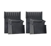 2 Pièces Peigne Guide Tondeuse Professionnelle Noir Abs | Dents Serrées, Courbe Ergonomique, Finition Nette Mèches et Pattes, Usage Maison ou Salon