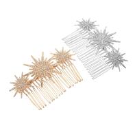 2 Pièces Peigne Latéral à Cheveux Strassé, Élégant et Vintage | Fixation Douce sans Tiraillement, Éclat Lumineux, pour Chignons, Fêtes Élégantes et Photos de Fiançailles