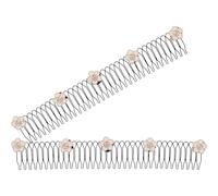 2 Pièces Peigne Latéral de Coiffure en U Noir, Maintien Discret | Alliage Acrylique Plastique, Toucher Doux et Confort, Style Minimaliste pour Fixation Arrière Sécurisée