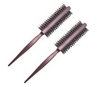 2 Pièces peigne wavy hair cheuveux expérience hair charms Couleur marron géant sèche cheveux brosse ronde poil mini brosse à cheveux brosse à rouleau cheveux hérissés Brown Beaupretty