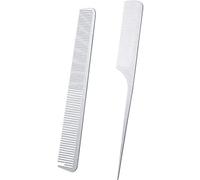 2 Pièces Peignes à Queue en Métal et Portefeuille en Acier Inoxydable (Rat Queue et Peigne de Coiffeur)