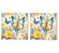 2 Pièces Peinture Numero Adulte, Fleur De ChrysanthèMe Papillon, DIY Peinture par Numéros Kits, Avec Acrylique Pigment et Pinceaux, pour Décoration Murs Maison D'anniversaire 100x100cm L4DY-291