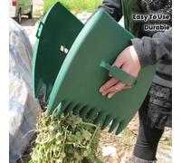 2 pièces Pelle à feuilles de jardin, râteau à main large de 33 cm, collecteur de feuilles en plastique durable, outil de nettoyage de jardin ergonomique et léger 2 piècesPolypropylène