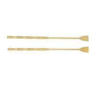 2 Pièces Pelle à Parfum pour Résidus Rétro en Cuivre à Long Manche | Finition Polie Brillante, Usage Contemplation et Bureau, pour Poudre D’parfum et Brûleur