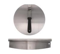 2 Pièces Pelle à Pizza Ronde de 25cm en Acier Inoxydable