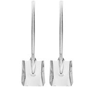 2 Pièces Pelle Plate en Fer, Grosse Tête, Poignée Ergonomique | Support de Creusage Léger, Bords Lisses, pour Cendres de Bois, Foyers, Grills Céramiques