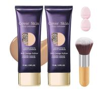 2 pièces Perfecteur De Couverture Du Corps,Correcteur Corporel Pour Les Jambes,Couverture De Tatouage,CrèMe Cc Longue Tenue,ImperméAble Et RéSistant à La Sueur,Unifiant Le Teint