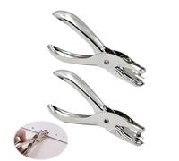 2 Pièces Perforatrice à Un Trou, 3MM Et 6MM Pince Perforeuse En Métal Cercle Trou Poinçon De Papier Perforateur Papier à Main Perforatrice Scrapbooking pour Cartes De Voeux Scrapbook Notebook