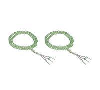 2 Pièces Perles de Prière Musulmanes Glaçure Colorée 99 Perles Séparateurs Mihrab Comptent Conception Exquise Perles de Prière Tasbih 0.31in(émeraude)