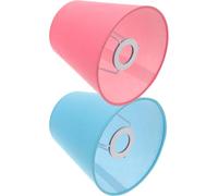 2 Pièces Petit Abat-jour en Tissu, Décoration Maison Moderne | PVC Coton Lin, Remplacement pour Plafonnier, Style Élégant, Protège la Lumière Suspendue