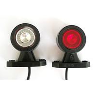2 pièces Petit côté tracé Marqueur Noir 10-30 V LED Blanc/Rouge Châssis Camion Remorque Caravane Camping-Car