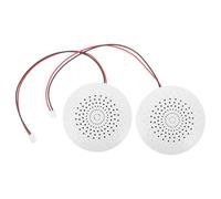 2 Pièces Petit Haut-Parleur Électronique DIY 8 Ohms 1 W | Blanc, Plastique et Métal, Filaire Rond, Remplacement D’appareil, Usage Interphone et Ampli Audio