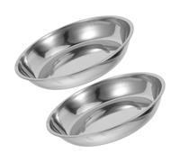 2 Pièces Petit Plateau de Pesée Rond en Acier Inoxydable