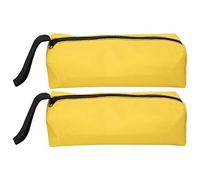 2 Pièces Petit Sac à Outils, 25 X 8,5 X 7cm Multifonctionnel Portable 600D Polyester Kits D'outils Sac de Rangement avec Sangle Suspendue et Fermeture à Glissière (Jaune)