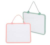 2 Pièces Petit Tableau Blanc Effaçable à Sec, Double Face | Facile à Suspendre Ranger, pour Enseignants et Étudiants, Écriture, Dessin, Usage Maison et Bureau