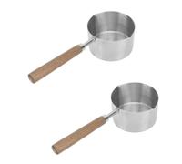 2 Pièces Petite Casserole, Casserole en Acier Inoxydable de 200 ML Pot à Lait Pot à Beurre Pot Chauffe-Lait Petit Pot à Soupe pour la Cuisine à Domicile